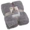 Home Essentials Teddy TV Blanket - Charcoal