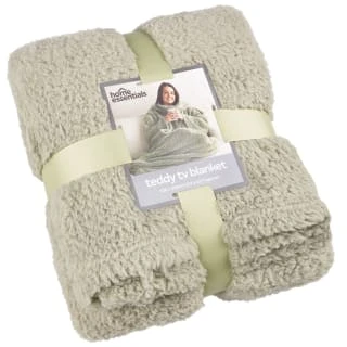 Home Essentials Teddy TV Blanket - Sage