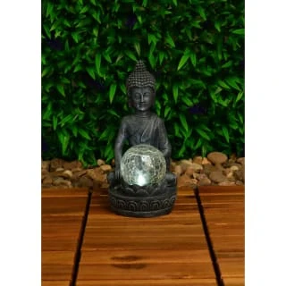 B&M Assorted Sitting Solar Buddha Garden Ornament - Image 5