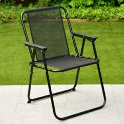 Simply Garden Folding Relaxer Chair - Black