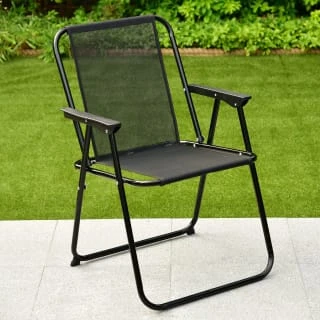 Simply Garden Folding Relaxer Chair - Black