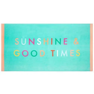 B&M Adult's Beach Towel - Sunshine & Good Times
