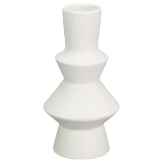 B&M Small Shaped Vase - White