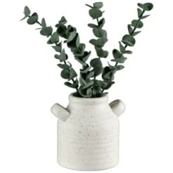 B&M Stone White Vase With Plants