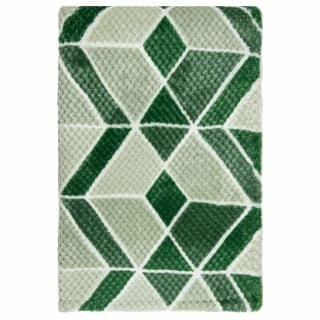 B&M Simply Geo Waffle Throw - Green - Image 2