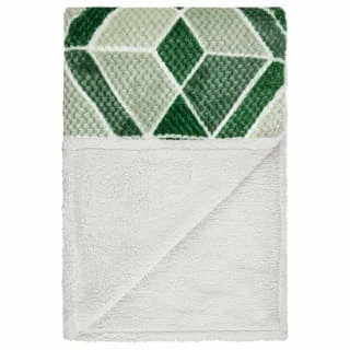 B&M Simply Geo Waffle Throw - Green - Image 3