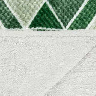 B&M Simply Geo Waffle Throw - Green - Image 4