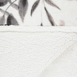 Winston Mono Leaf Sherpa Throw - Image 4