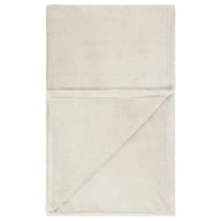 Large Cream Fleece Throw - Image 4