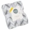 Simply Grey & Geo Print Polar Fleece Throw 2pk