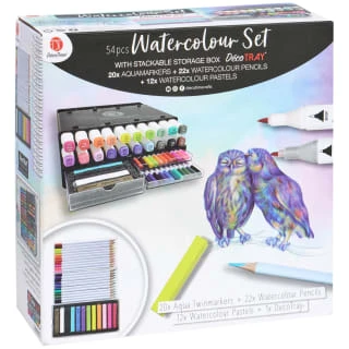 B&M DecoTime Watercolour Set 54pc
