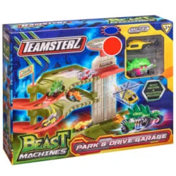 B&M Teamsterz Beast Machines - Park & Drive Garage - Green & Pink