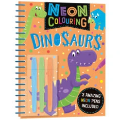 B&M Neon Colouring Book - Dinosaurs