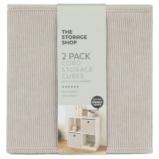 Lokken Cord Storage Cubes 2pk - Light Grey - Image 2