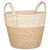 B&M White Bottom 2 Tone Wicker Basket