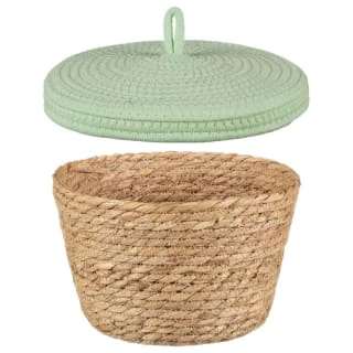 B&M Kendall Basket With Lid - Green - Image 2