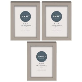 Simply Everyday 4 X 6" Block Frames 3pk - Grey