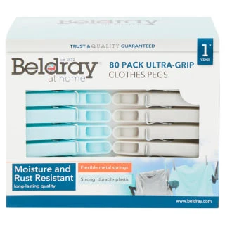 Beldray Ultra-Grip Clothes Pegs 80pk