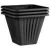 Square Planter 3pk - Black