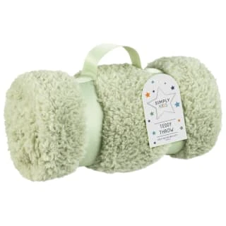 Simply Kids Teddy Throw - Sage