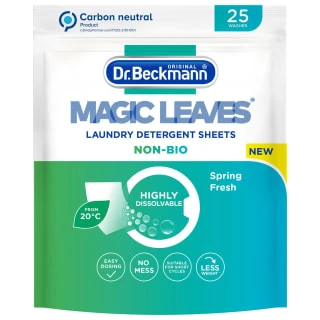 Dr. Beckmann Magic Leaves Laundry Detergent Sheets Non Bio 25W