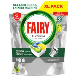 Fairy Platinum All In One Dishwasher Capsules 37pk