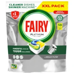 Fairy Platinum All-in-One Dishwasher Capsules 59pk
