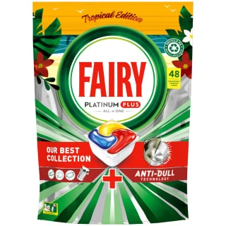 Fairy All-in-One Platinum Plus 48pk - Tropical Edition