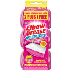 Elbow Grease Dish Brush Refil Sponges 3pk